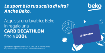 Promo: Beko Lavaggio: in omaggio fino a 100€ Decathlon